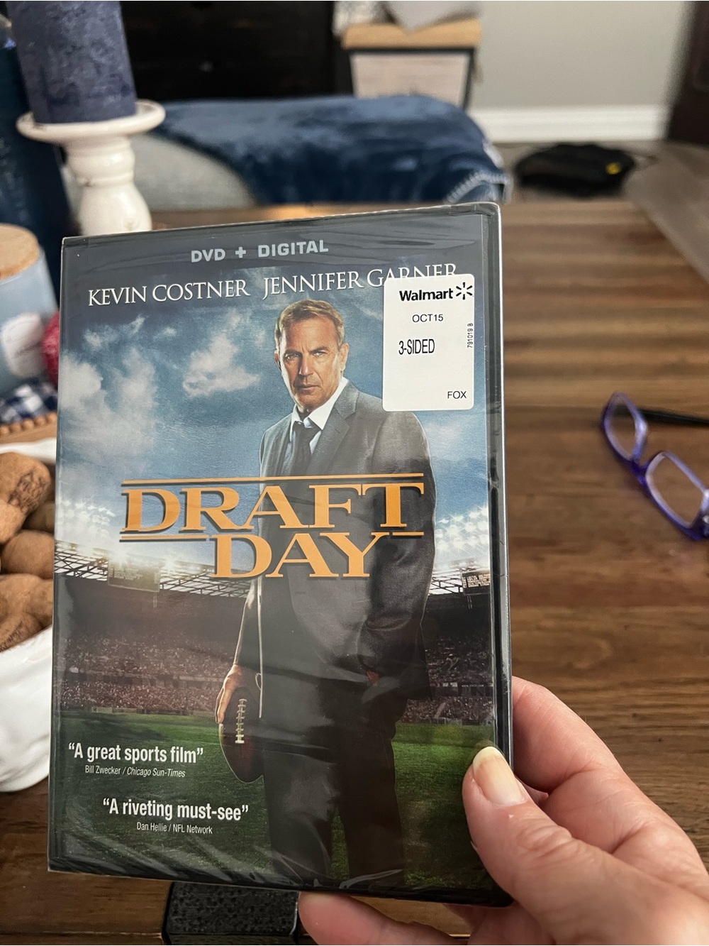 Draft Day DVD - Kevin Costner - Blue and Gold Cover